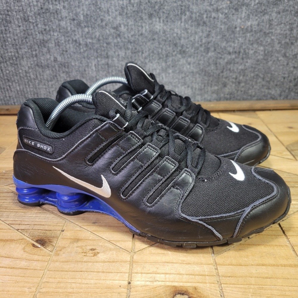 Nike ID Shox Mens 10 Wide 616118-981 Black Racer Blue Retro Nike Shoes Custom